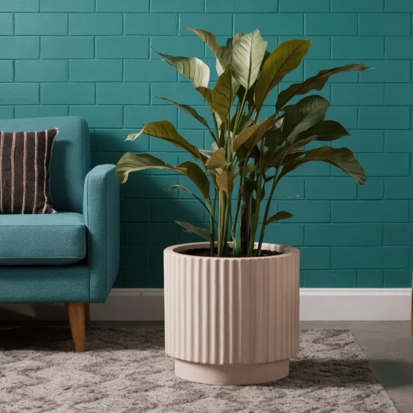 Ridge Cylindrical Pot